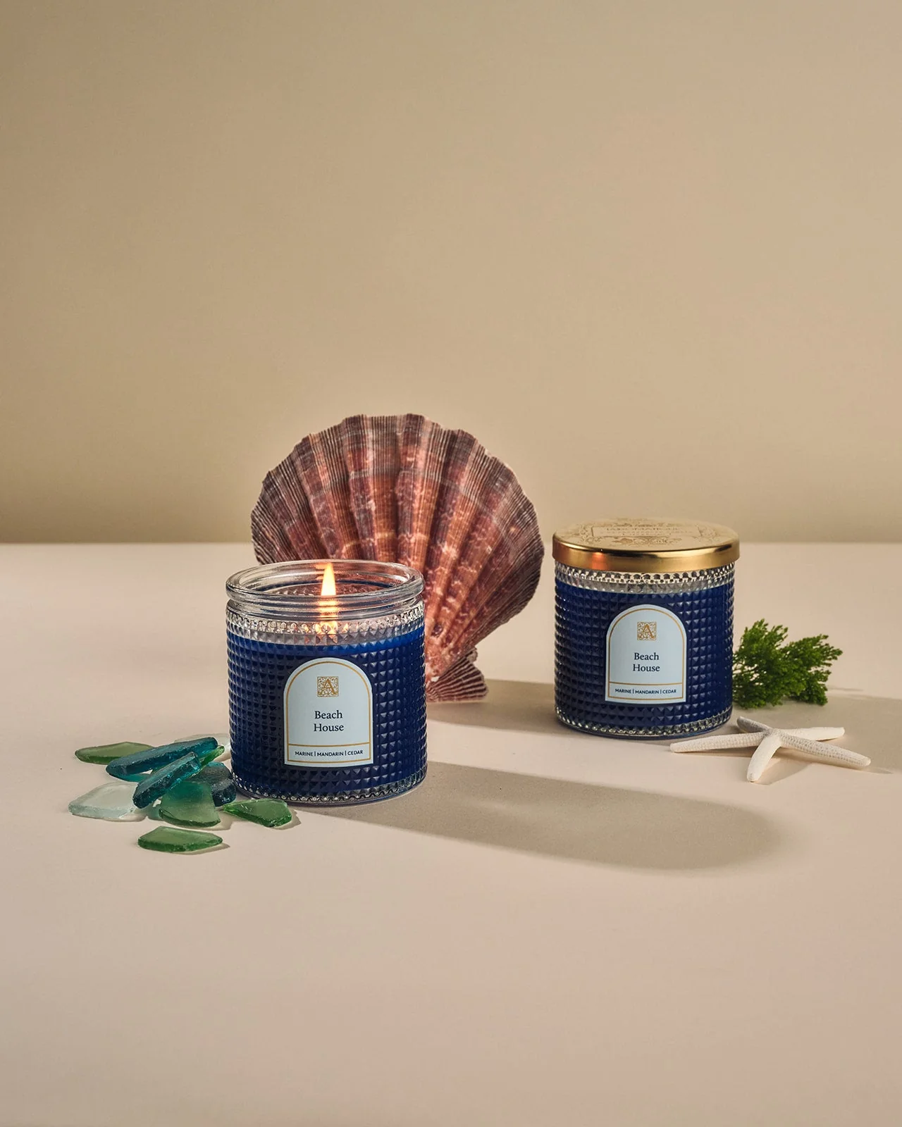 Beach House - Elegant Essentials - Textured Glass Candle - Image 3