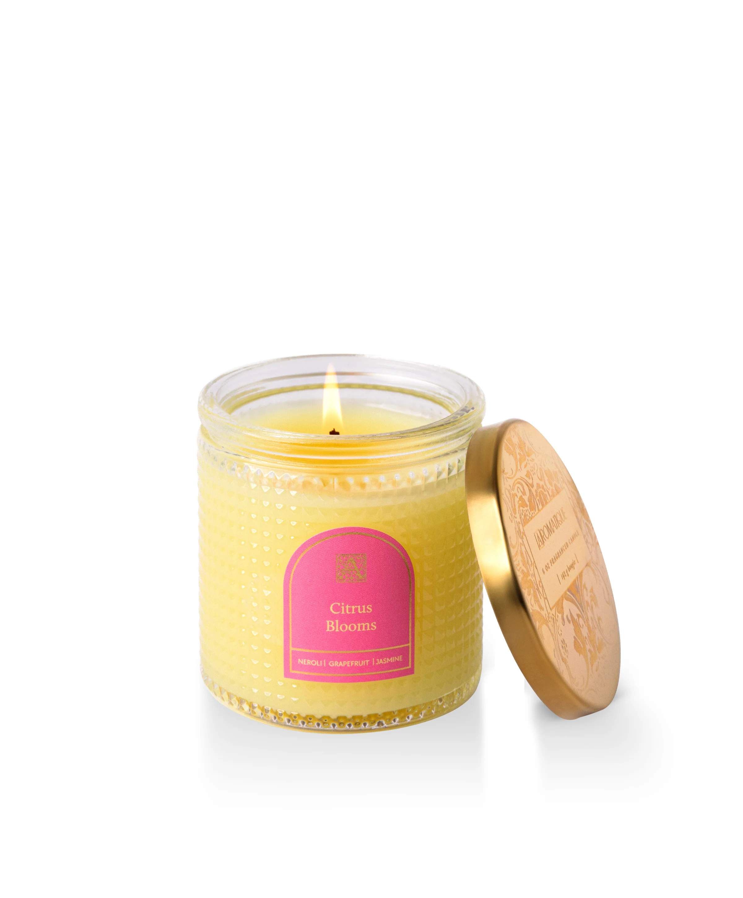 Citrus Blooms - Textured Glass Candle