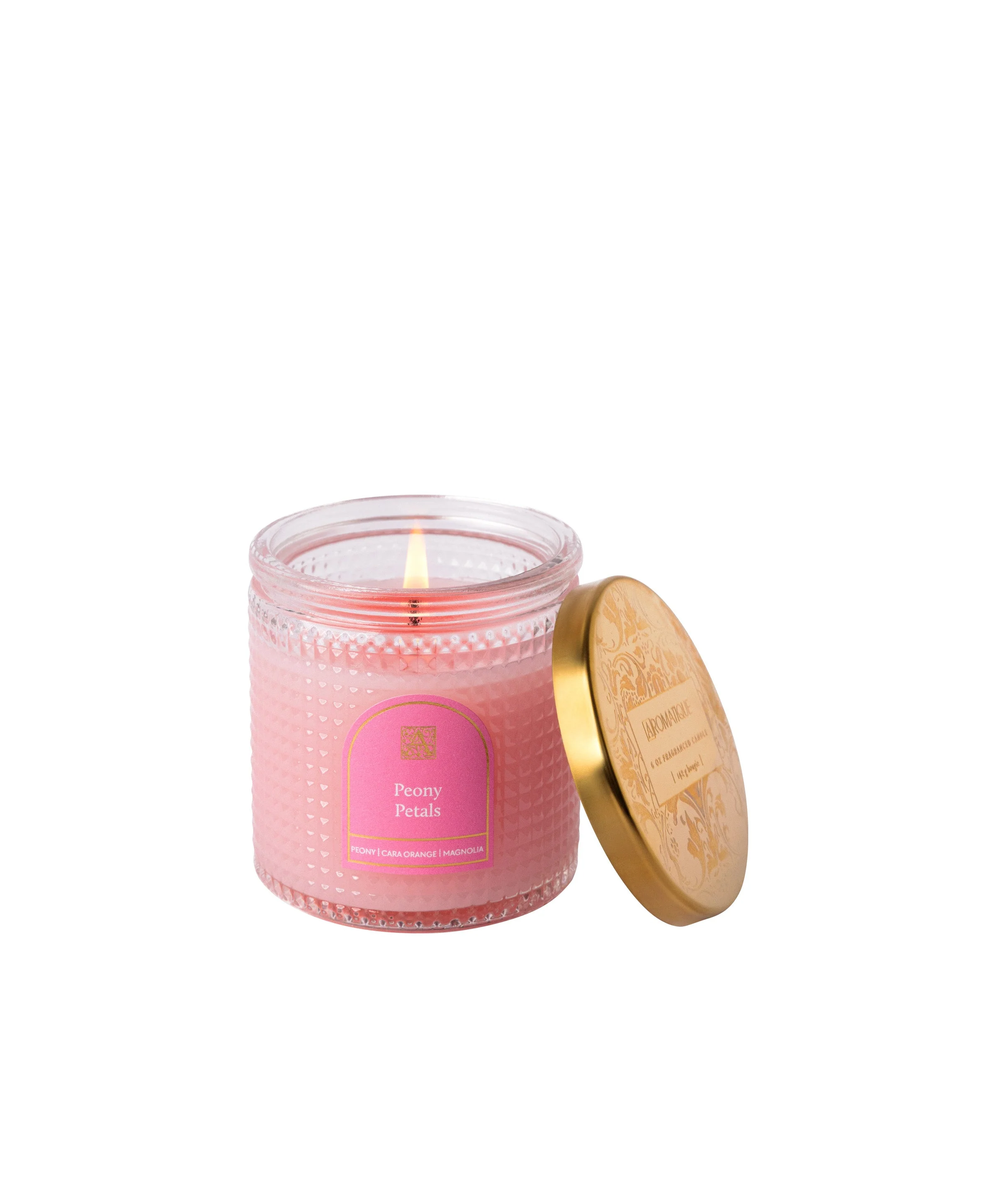 Peony Petals - Elegant Essentials - Textured Glass Candle - Image 3