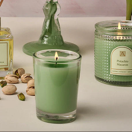 Pistachio Macaron - Votive Glass Candle - Image 2