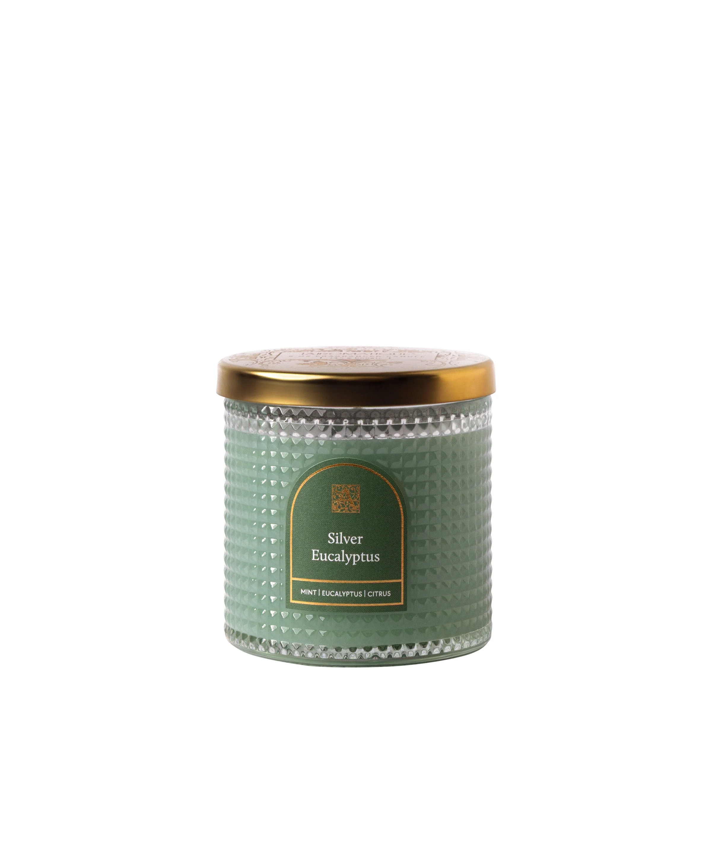 Silver Eucalyptus - Elegant Essentials - Textured Glass Candle - Image 3