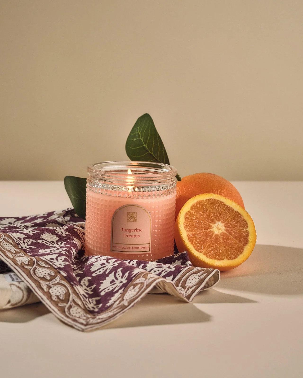 Tangerine Dreams - Elegant Essentials - Textured Glass Candle - Image 3